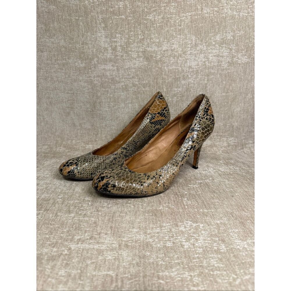 Corso Como Women's Snake Embossed Leather Del Pump Heels Multicolor Size 12